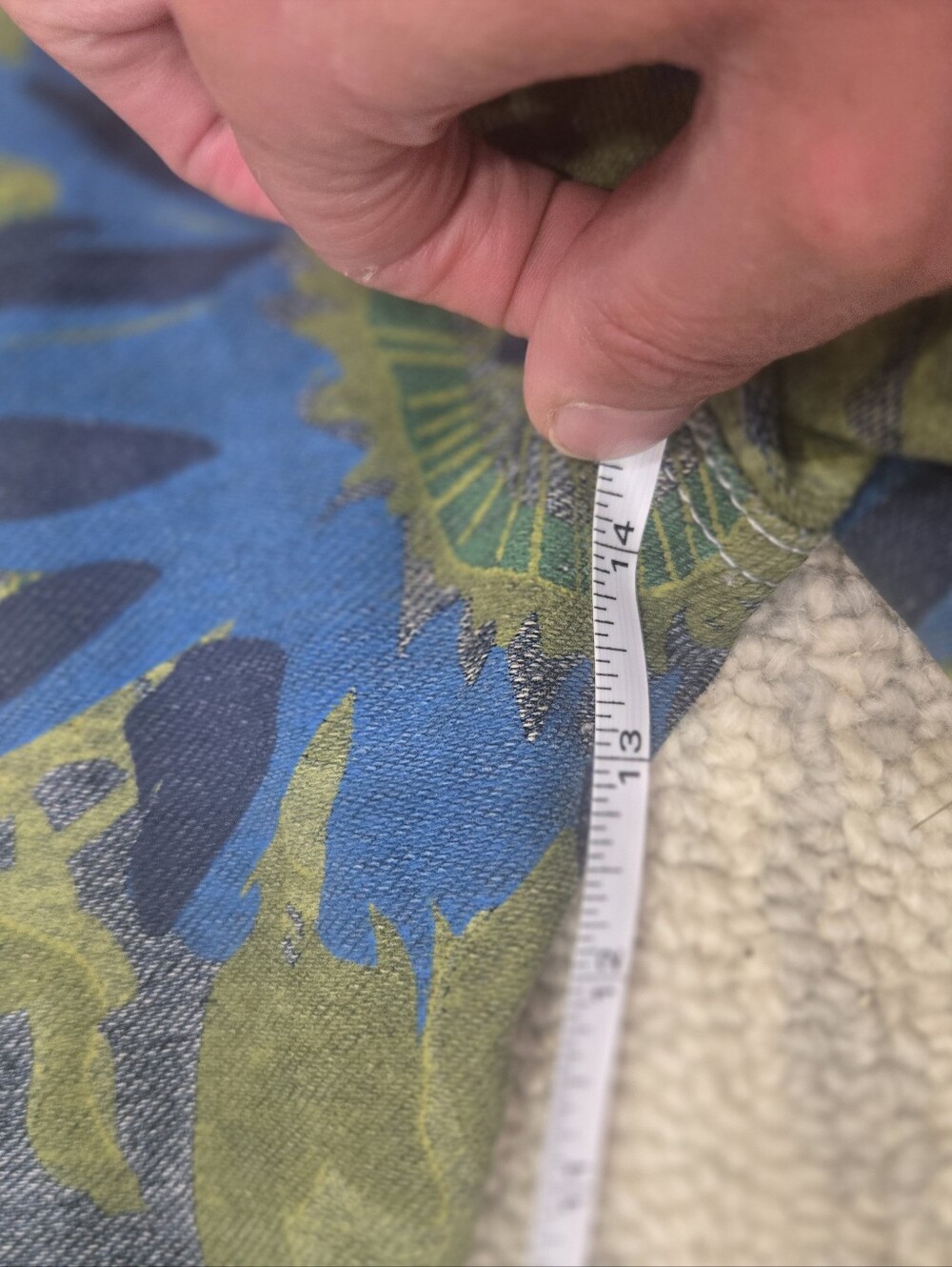 Olive Green & Blue Floral Braided-Strap Overalls Jumpsuit - Picture 10 of 11